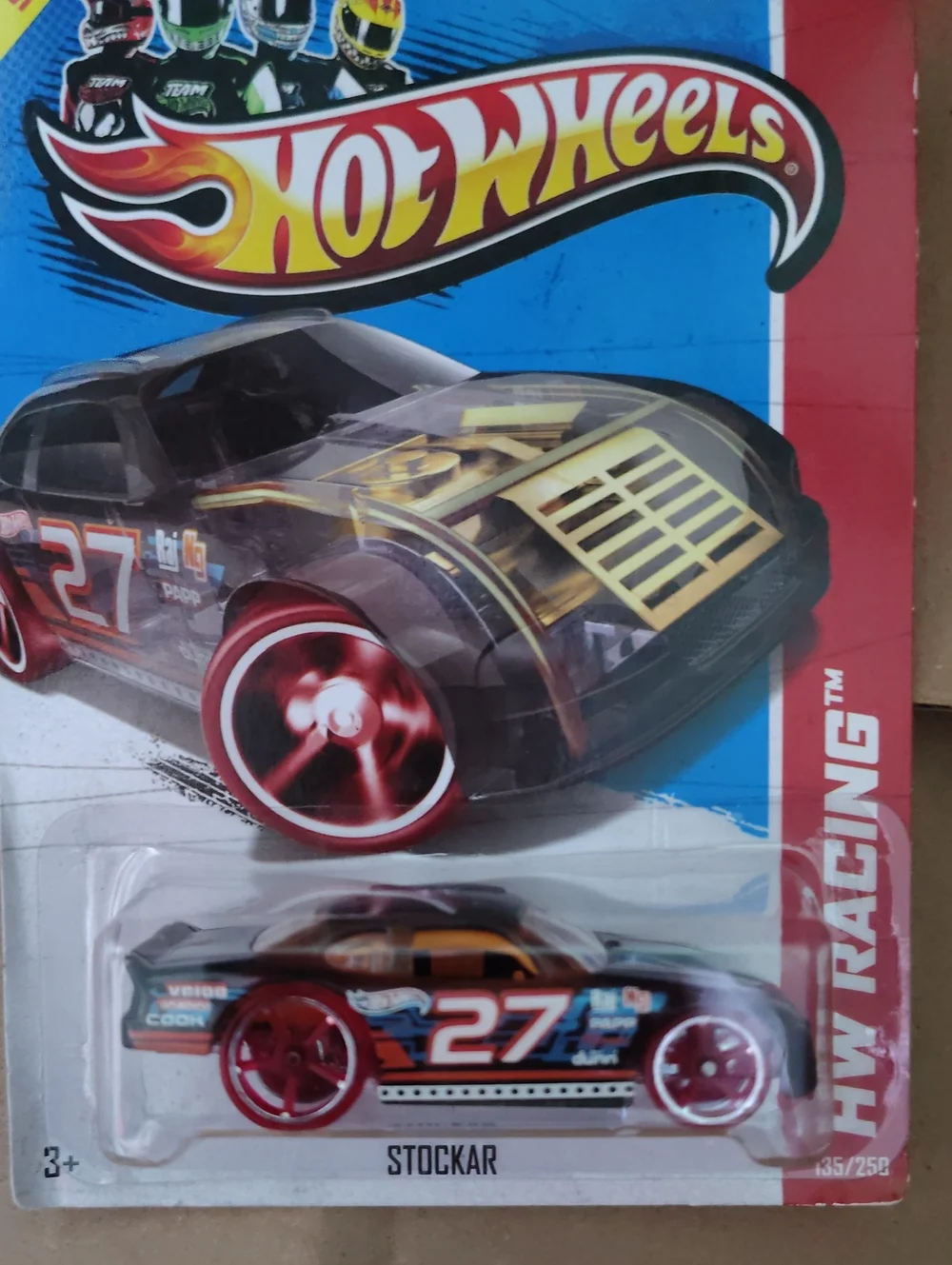 Hot Wheels Stockcar Toy - Black and Red Kids Racing Car